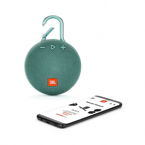 купить Портативная акустическая система  JBL CLIP 3, бирюзовая в Алматы