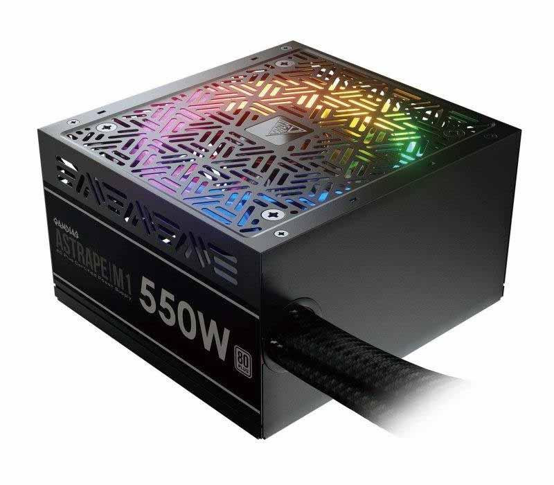 купить Блок питания ПК  660W GAMDIAS ASTRAPE M1 550W 80PLUS <550W, RGB, APFC,120mmFAN> в Алматы
