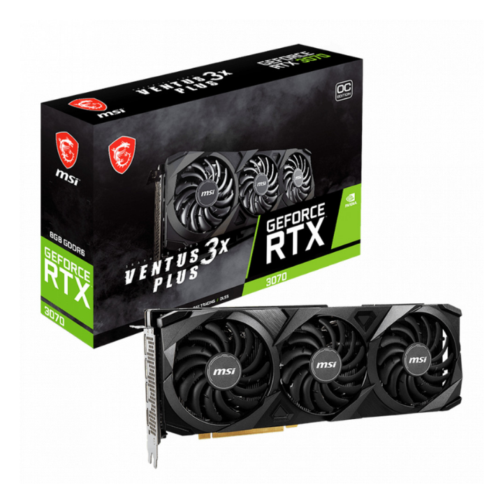 купить Видеокарта MSI GeForce RTX3070 VENTUS 3XPLUS OC, 8G GDDR6 HDMI 3DP RTX 3070 VENTUS 3X PLUS 8G OC LHR в Алматы