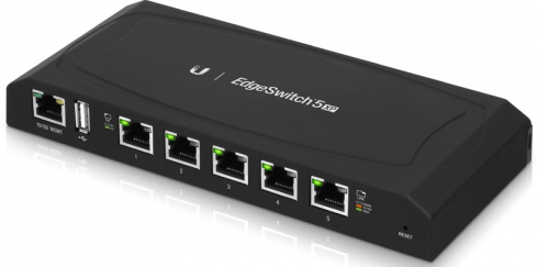 купить Коммутатор UBIQUITI EdgeSwitch 5XP, 5x1000Mbps, All Passive PoE, USB 2.0, 60W в Алматы