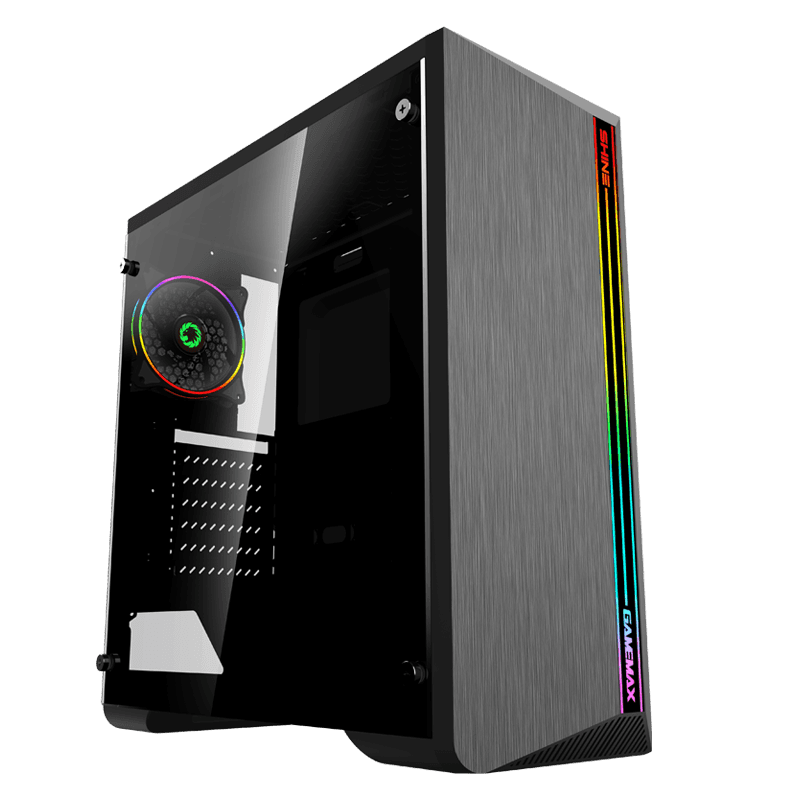 купить Корпус ПК без БП GameMax Shine G517 <ATX, 1x120mm RGB, USB 2.0х2, USB3.0х1, HD Audio, 458х206х456mm> в Алматы