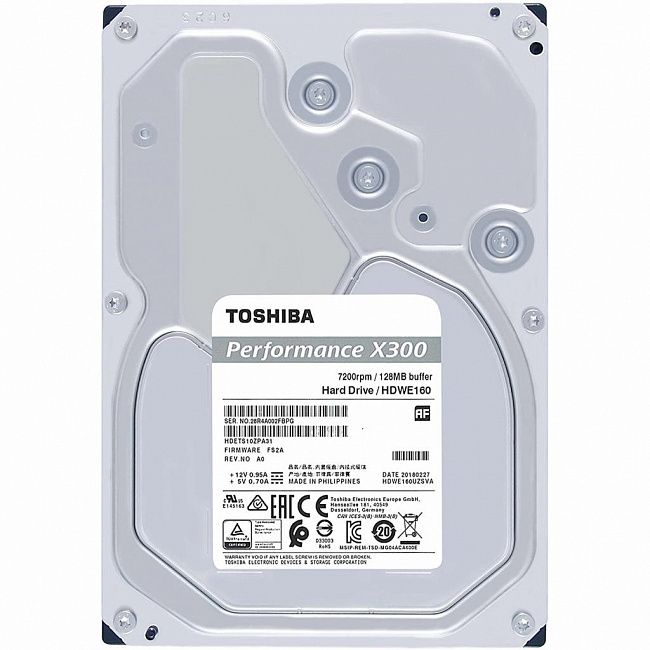 купить Жесткий диск HDD 16Tb TOSHIBA X300 SATA 6Gb/s 7200rpm 512Mb 3.5" HDWR31GUZSVA в Алматы
