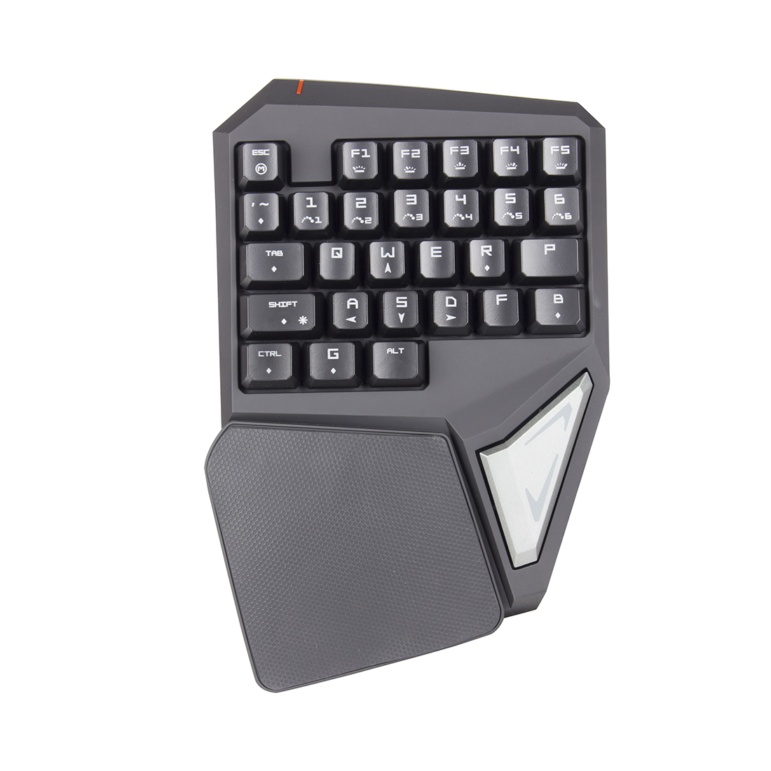 купить Клавиатура, Delux, GTK-T9Plus, Игровая, USB, Кол-во програмируемы клавиш 28, 5 цветов подсветки с регулируемым занчением RGB, Длина кабеля 1,5 метра, Анг, Чёрный в Алматы