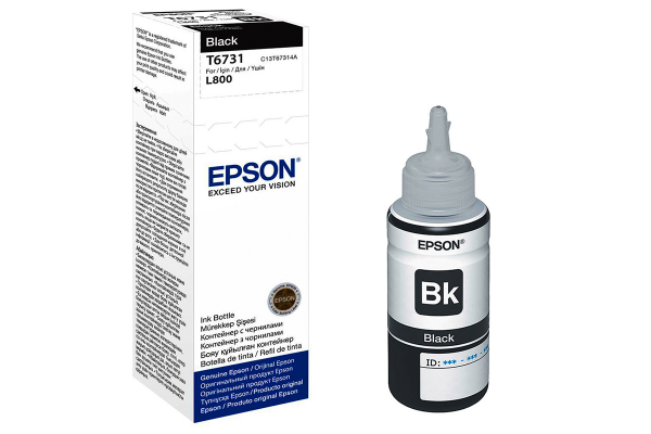 купить Чернила Epson C13T67314A L800/1800/810/850 черный в Алматы