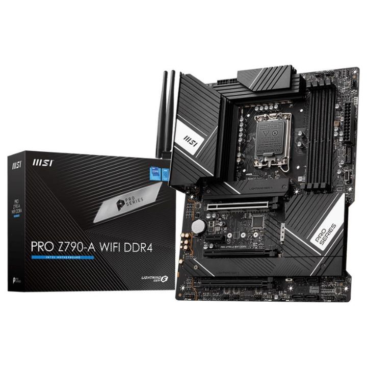 купить Материнская плата MSI PRO Z790-A WIFI DDR4 LGA1700 4xDDR4 6xSATA3 RAID 4M.2 HDMI DP ATX в Алматы