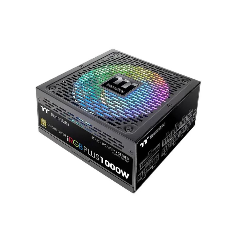 Купить БП ATX 1000W Thermaltake Toughpower iRGB PLUS, Gold, 20 4/20 4 8/24 4/24 8/24 4 8, 14cm, 6x6 2p PCI PS-TPI-1000F3FDGE-1 в Алматы
