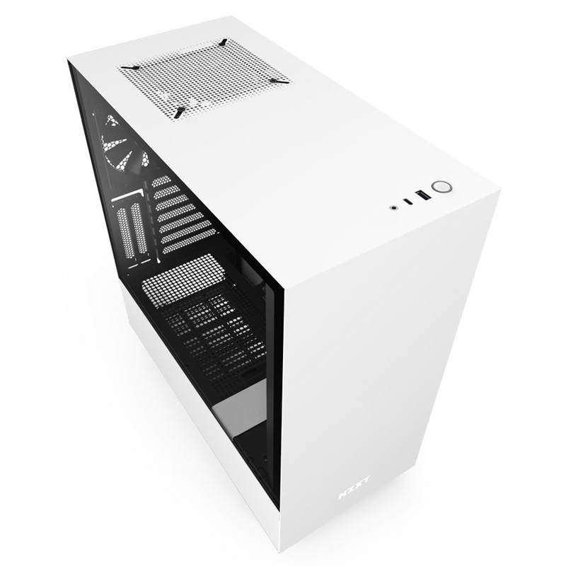 купить Корпус NZXT H510i  CA-H510i-W1 Compact Mid Tower White/Black Chassis withSmart Device 2, 2x 120mm Aer F Case Fans, 2x LED Strips andVertical GPU Mount в Алматы