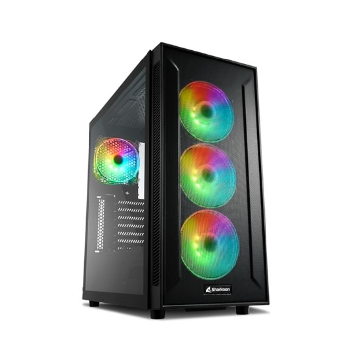 купить Корпус ПК без БП Sharkoon TG6M RGB <ATX, 3x3.5, 4x2.5, 2xUSB 3.0, 2xUSB2.0, Audio, 452*215*465mm> в Алматы