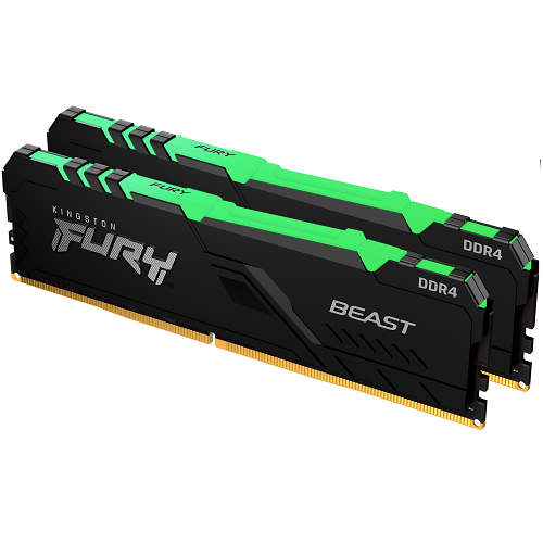 купить Модуль памяти Kingston Fury Beast KF426C16BB1AK2/32 DDR4 DIMM 32Gb KIT (2x16) 2666 MHz CL16 в Алматы