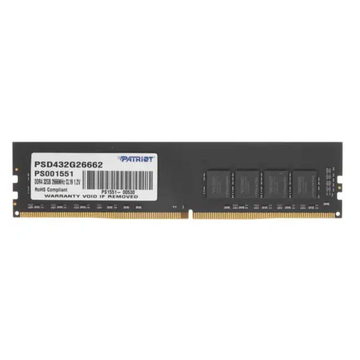 купить Модуль памяти Patriot Signature, PSD432G26662, DDR4, DIMM, 32Gb, 2660Mhz, CL19 в Алматы