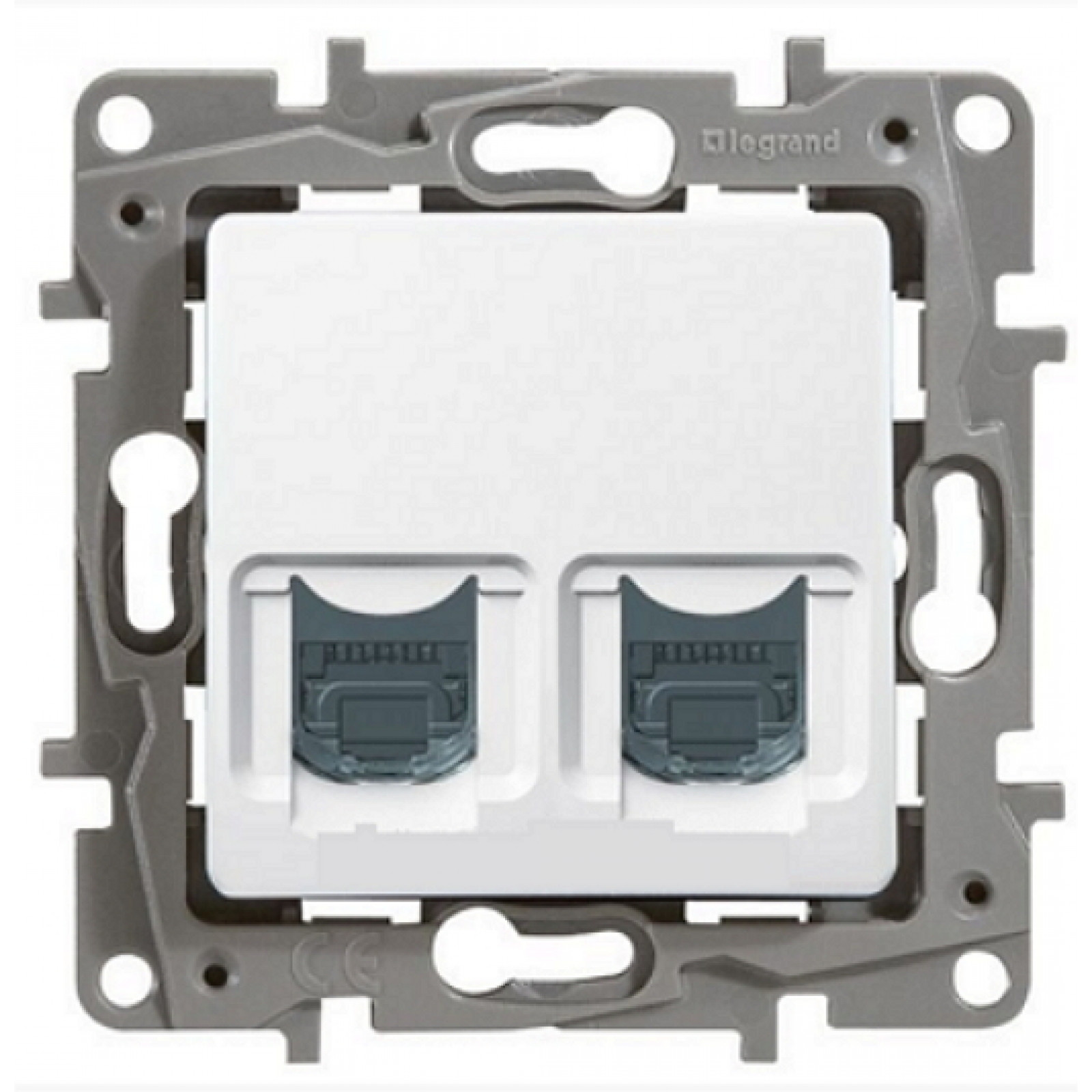 купить Legrand 672254 Роз 2ХRJ45 6 UTP БЕЛ ETIKA /  в Алматы