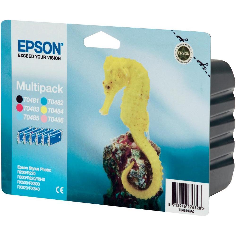 купить Картридж струйный Epson C13T04874010 Multipack для Epson Stylus Photo R200/R300/R300ME/RX500/RX600/RX620/640, 6 цветов в Алматы