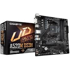 купить Материнская плата Gigabyte A520M DS3H AM4 4xDDR4 4xSATA RAID M.2 DVI HDMI DP mATX в Алматы