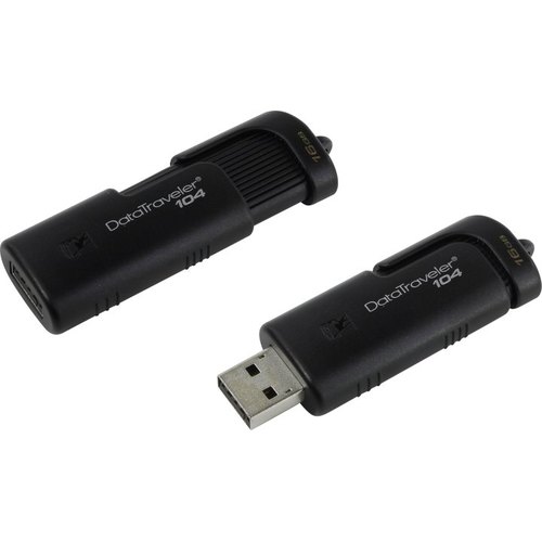 купить USB-накопитель, Kingston, DT104 16GB, USB 2.0, 480 Мбит/сек, Чёрный в Алматы