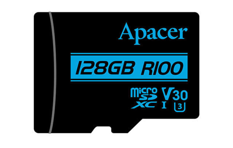 купить Карта памяти MicroSD 128GB microSD UHS-I U3 V30  Apacer AP128GMCSX10U7-R в Алматы