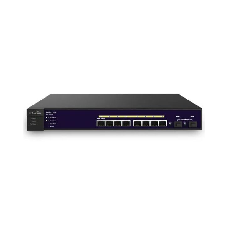 купить Гигабитный интелектуальный коммутатор PoE EGS5110P, 8 Gigabit LAN PoE 802.3at/af (бюджет 130Вт, макс. 30Вт на порт), 2 SFP slots, PoE Management, Loopback Detection, IGMP Snooping, Bandwidth Control в Алматы