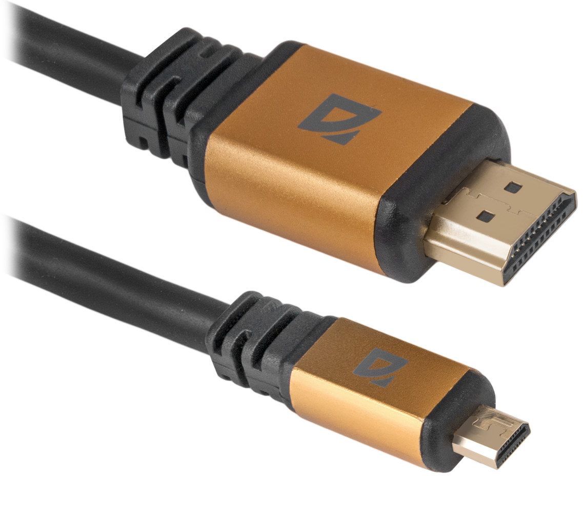 купить Кабель PROFESSIONAL Defender HDMI08-06PRO HDMI (M) - Micro HDMI (M)  1,8м  (ver. 1.4). Цифровой кабель Defender PROFESSIONAL HDMI  в Алматы