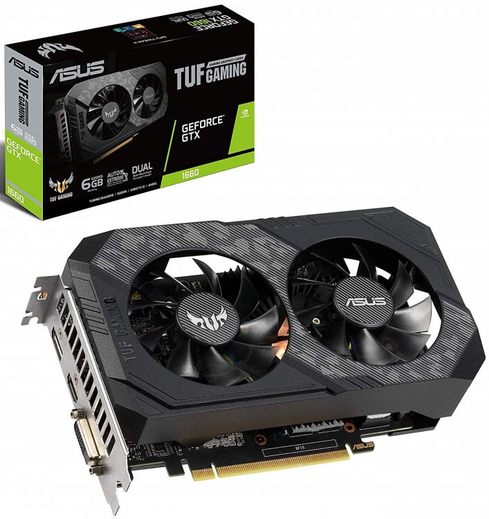 купить Видеокарта ASUS GeForce GTX1660 6Gb GDDR5 192bit 1xDVI 1xHDMI 1xDP HDCP TUF-GTX1660-6G-GAMING в Алматы