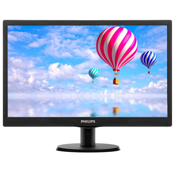 купить Монитор, PHILIPS, 203V5LSB26/62/10, 19.5*, TN-матрица, VGA, LED, 200 кд/м2, 600:1, 10М:1, частота отклика 5мс, угол обзора (гор/верт) 90/50, 1600х900, 75Гц, Чёрный в Алматы