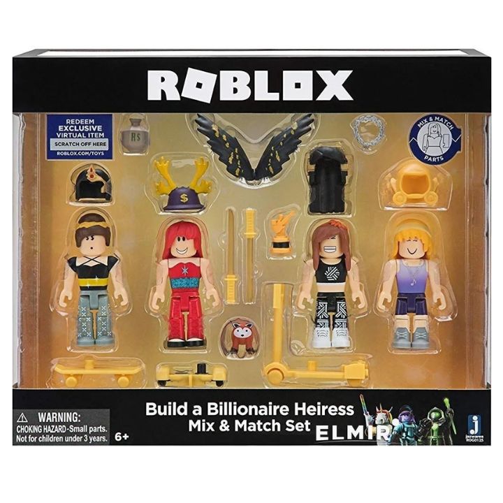 купить Игровой набор Roblox Mix & Match Set Build a Billionaire Heiress W3, 4 фигурки и аксессуары в Алматы