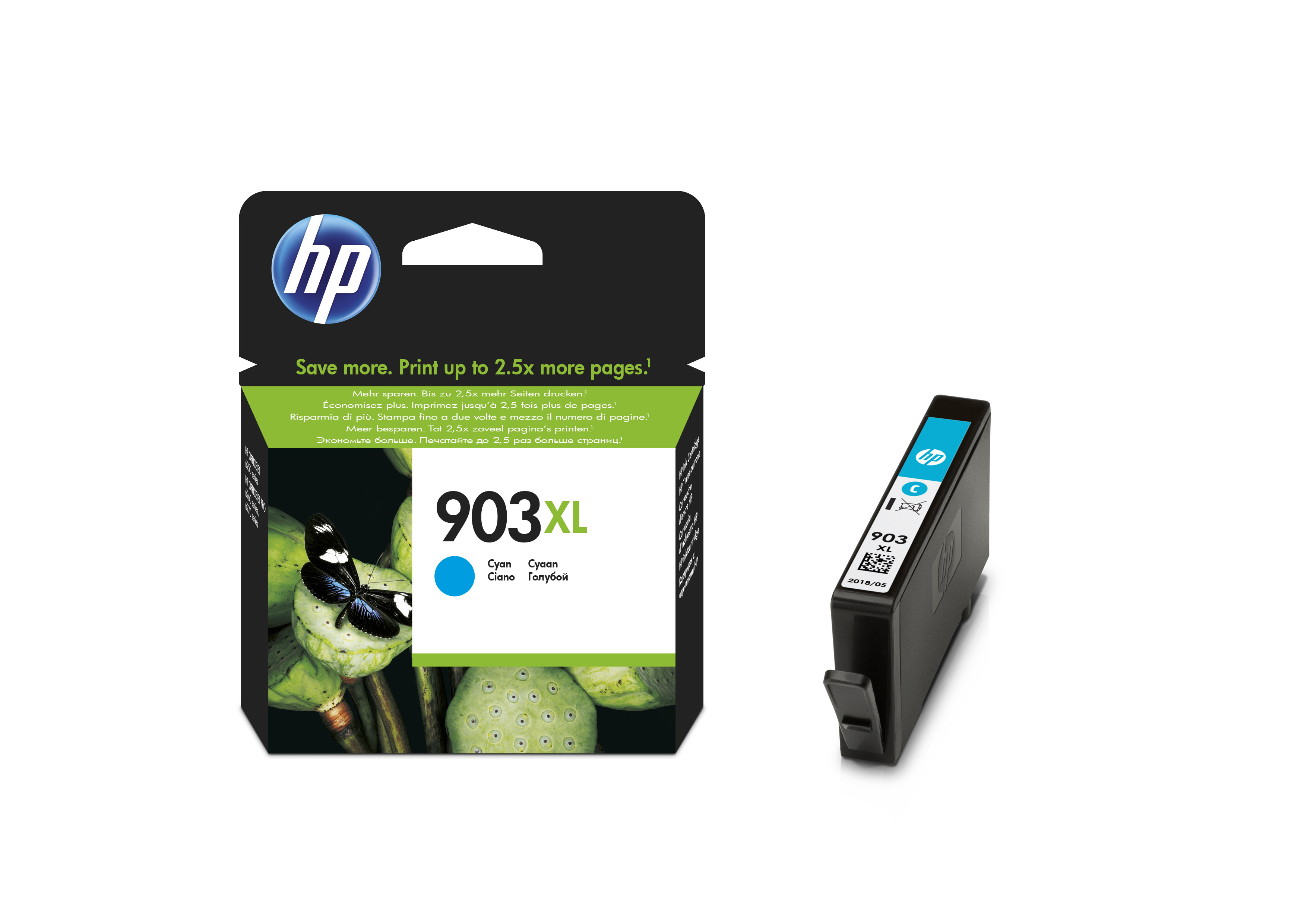 купить 903XL High Yield Cyan Original Ink Cartridge for OfficeJet 6950/6960/6970 up to 825 pages в Алматы