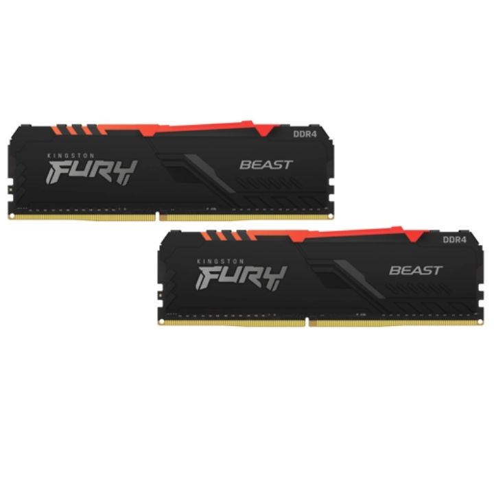 купить Модуль памяти Kingston Fury Beast RGB KF436C17BBAK2/16 DDR4 DIMM 16Gb KIT (2x8) 3600 MHz CL17 в Алматы