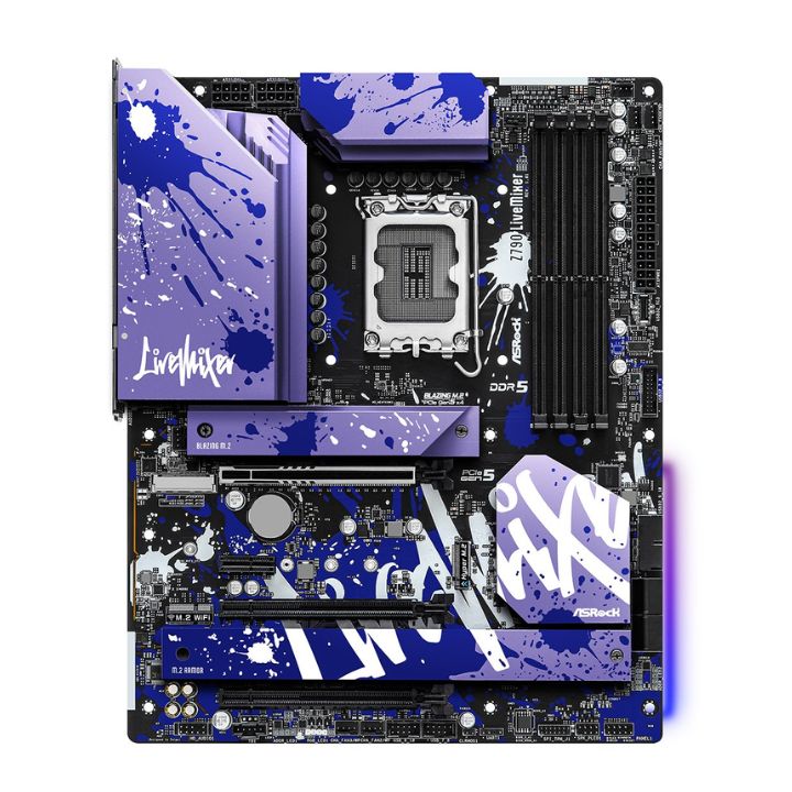 купить Материнская плата ASRock Z790 LIVEMIXER LGA1700 4xDDR5 4xSATA RAID 5xM.2 HDMI DP ATX в Алматы