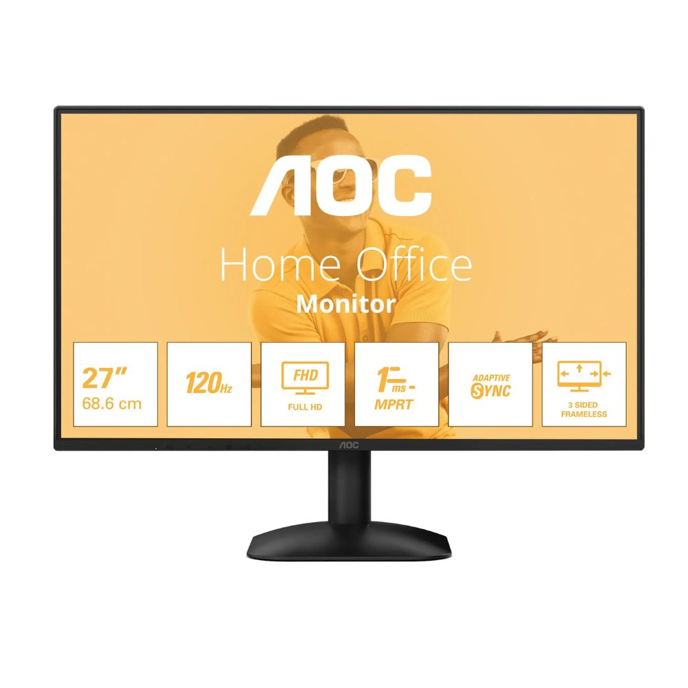 Купить Монитор 27* AOC 27B31H/01, Black, IPS, 1920x1080@120Hz, 300кд/м2, 1500:1, 1ms, HDMI, VGA в Алматы