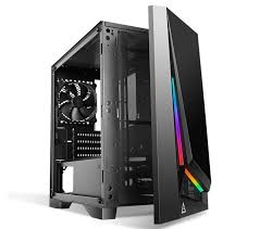 купить Компьютерный корпус DP301M Dark Phantom, tempered glass, black,1 FAN,MATX mini tower (w/o PSU) в Алматы