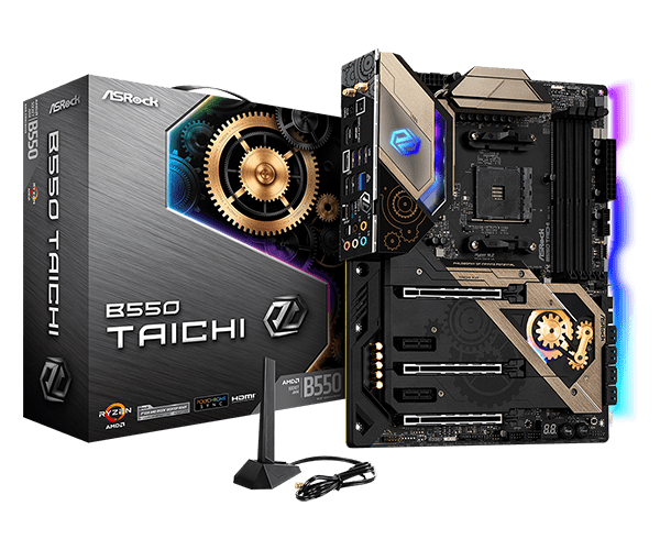 купить Материнская плата ASRock B550 TAICHI AM4 4xDDR4 4xSATA3 2xM.2 HDMI DP ATX в Алматы