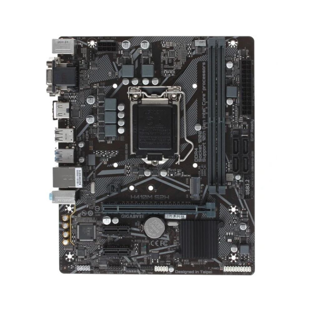 купить Материнская плата GIGABYTE H410M-S2H, LGA1200, H410, PCI-E, DSUB+DVI+HDM, GbLAN, 4xSATA, 2DDR4, MATX в Алматы