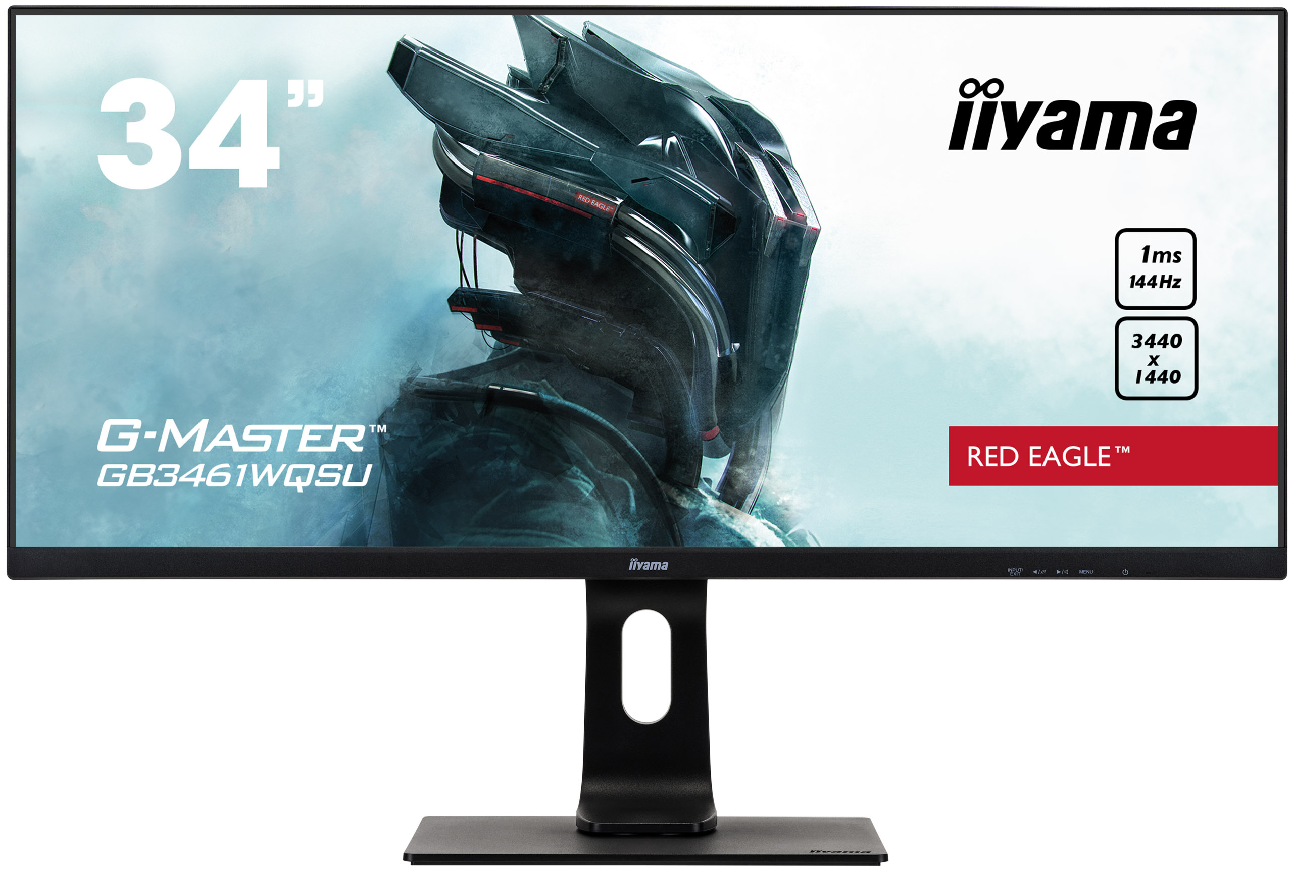 купить Монитор LCD 34** [21:9] 3440x1440(UWQHD) IPS, nonGLARE, 350cd/m2, H178°/V178°, 1000:1, 80M:1, 16.7M, 1ms, VGA, 2xHDMI, 2xDP, USB-Hub, Height adj, Pivot, Tilt, Swivel, Speakers, 3Y, Black в Алматы