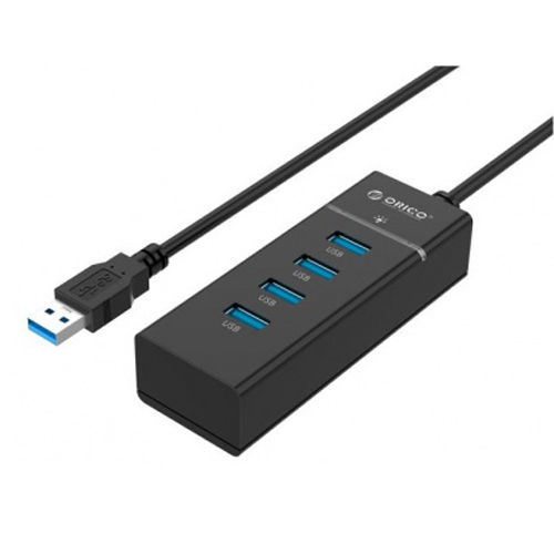 купить USB Хаб ORICO W6PH4-U3-V1-BK-BP <USB3.0x4, 30cm, 104*37*24mm, BLACK> в Алматы