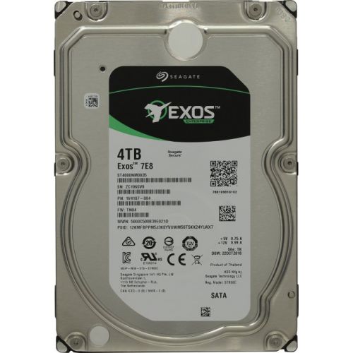 купить Корпоративный жесткий диск Жесткий диск 4Tb Seagate Enterprise Capacity 3.5 HDD 512N SATA6Gb/s 128Mb 3.5* 7200rpm MTBF 2млн. часов.  Лучшая в своем классе скорость при самой низкой пиковой мощности. Рекомендуется для Крупномасштабных систем, RAID-мас в Алматы