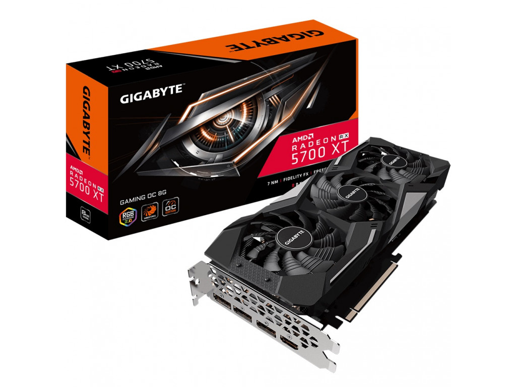 купить Видеокарта Gigabyte RADEON RX 5700 XT 8GB GDDR6 256bit HDMI 3xDP GV-R57XTGAMING OC-8GD в Алматы