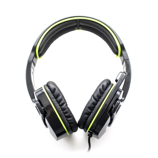 купить Наушники, Delux, DLH-708, Микрофон, Чёрно-Зелёные в Алматы