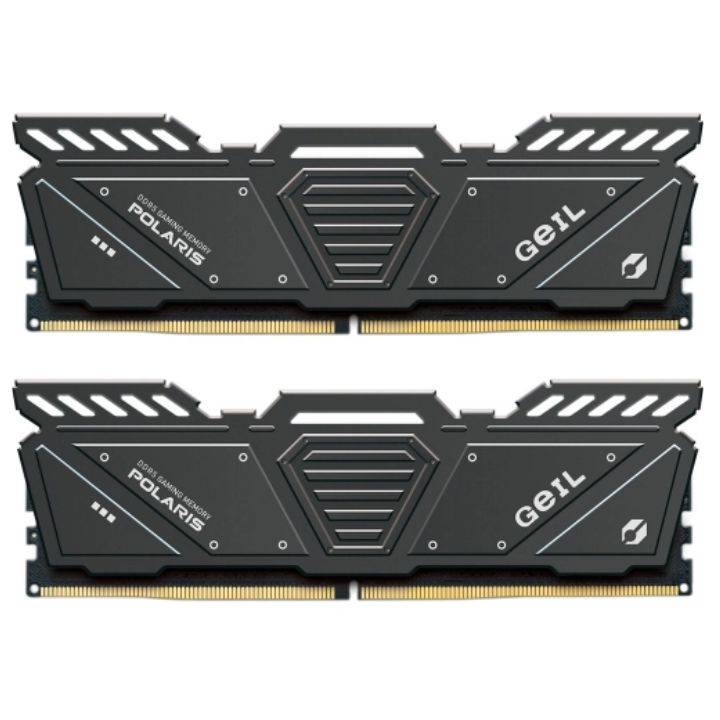 купить Оперативная память 32GB Kit (2x16GB) GEIL Polaris 5200Mhz DDR5 PC5-41600 GOG532GB5200C34ADC Gray в Алматы