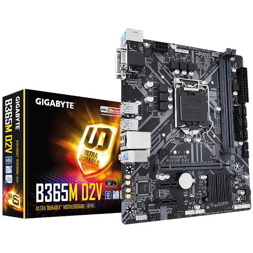 купить Материнская плата GIGABYTE B365M D2V LGA1151 B365  PCI-E Dsub+DVI GbLAN SATA MicroATX 2DDR4 в Алматы