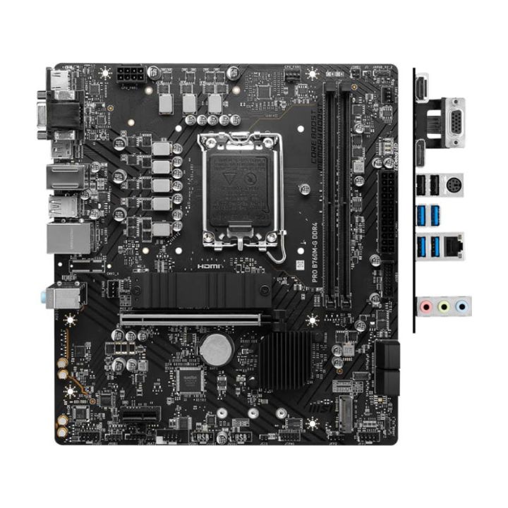 купить Материнская плата MSI PRO B760M-G DDR4 LGA1700 2xDDR4 4xSATA3 RAID 2xM.2 VGA HDMI DP mATX в Алматы