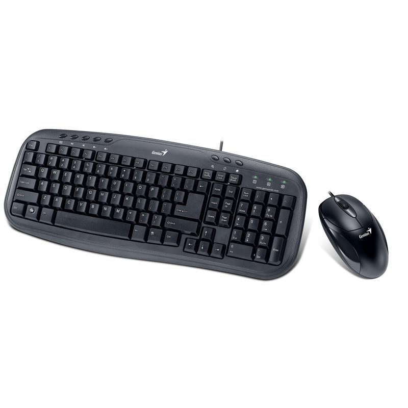 купить Комплект Клавиатура   Мышь, Genius, KM-210, USB, Чёрный в Алматы