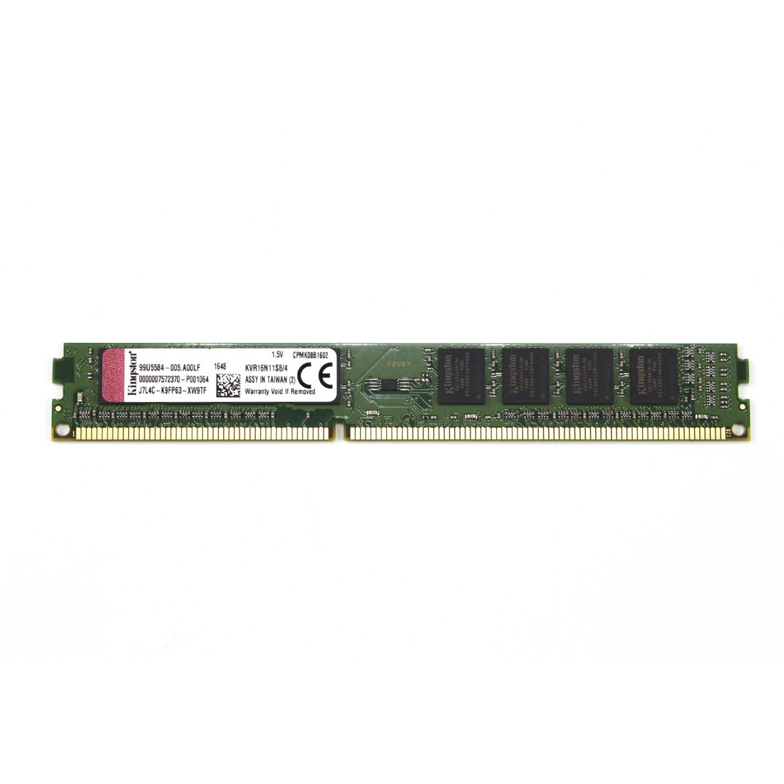 купить Модуль памяти, Kingston, KVR16N11S8/4 DDR3, 4 GB, DIMM <PC3-12800/1600MHz> CL11, 8 chip в Алматы