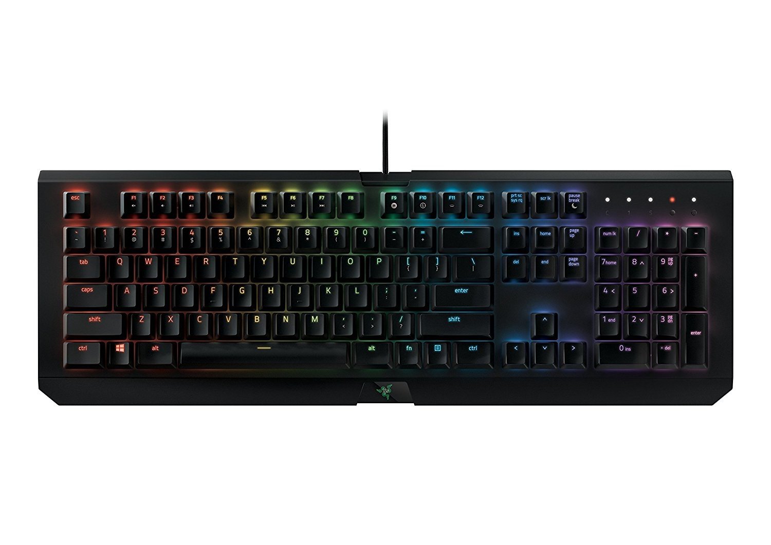 купить Клавиатура, Razer, BlackWidow X Chroma, RZ03-01760200-R3M1, Игровая, Механические переключатели Razer Green, Программируемые клавиши, USB, Подсветка Chroma 16.8 млн цветов с эффектами, Размер: 156*459*41 мм., Анг/Рус, Чёрный в Алматы