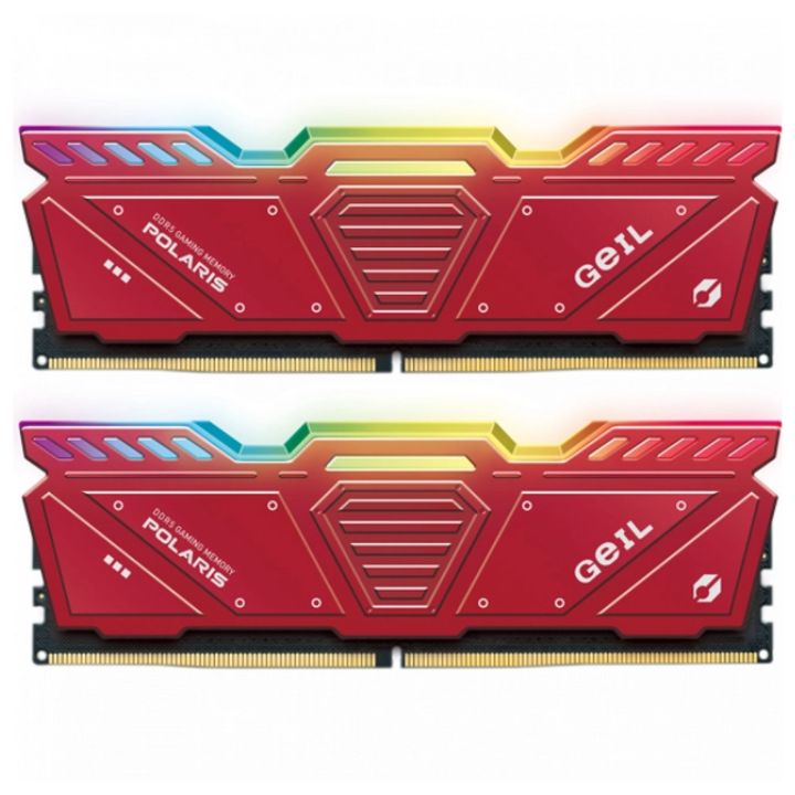 купить Оперативная память 32GB Kit (2x16GB) GEIL Polaris RGB 4800Mhz DDR5 PC5-38400 GOSR532GB4800C40DC Red в Алматы