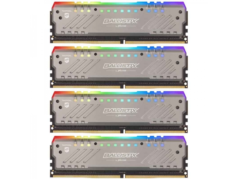 купить Оперативная память 32GB KIT (4x8Gb) DDR4 3000 MT/s Crucial Ballistix Tactical Tracer PC4-24000 15-16-16 Unbuffered NON-ECC 1.35V BLT4K8G4D30AET4K в Алматы