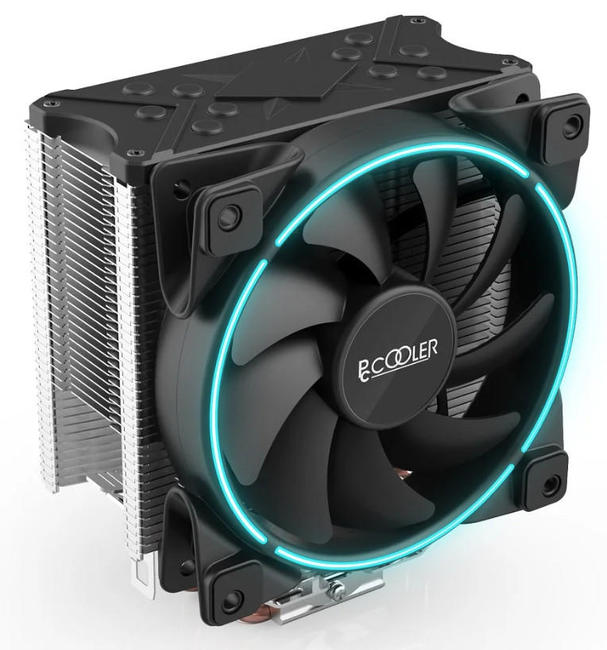 купить PCcooler GI-X5B, синий, 4-пин, 115X/775/AM4-FM2, 26.5дБ, 1000-1800 об/мин, Al+тепл.трубки, 160W в Алматы