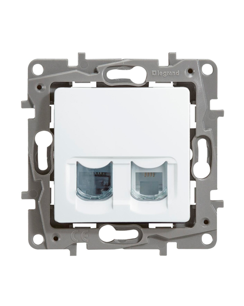 купить Legrand 672252 РозRJ11+RJ45 5е UTP БЕЛ ETIKA /  в Алматы