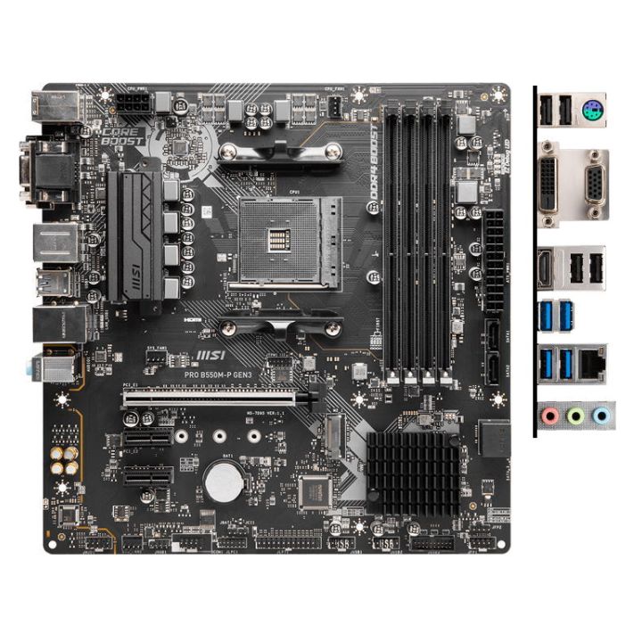 купить Материнская плата MSI PRO B550M-P GEN3 AM4 B550 4xDDR4 4xSATA3 RAID M.2 VGA HDMI DVI mATX в Алматы