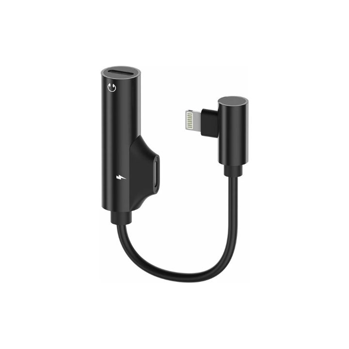 купить Адаптер аудио Olmio Dual Lightning черный в Алматы