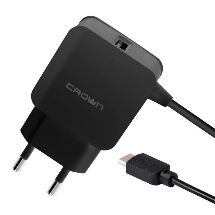 купить Сетевое универсальное зарядное устройство Crown CMWC-3001 black в Алматы