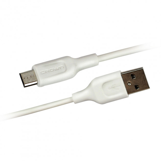 купить Кабель Crown USB - microUSB CMCU-004M white в Алматы